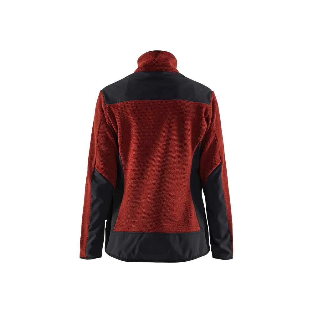 Veste tricotée avec softshell femme 5943 Rouge brique/Noir Blaklader - 594325365999