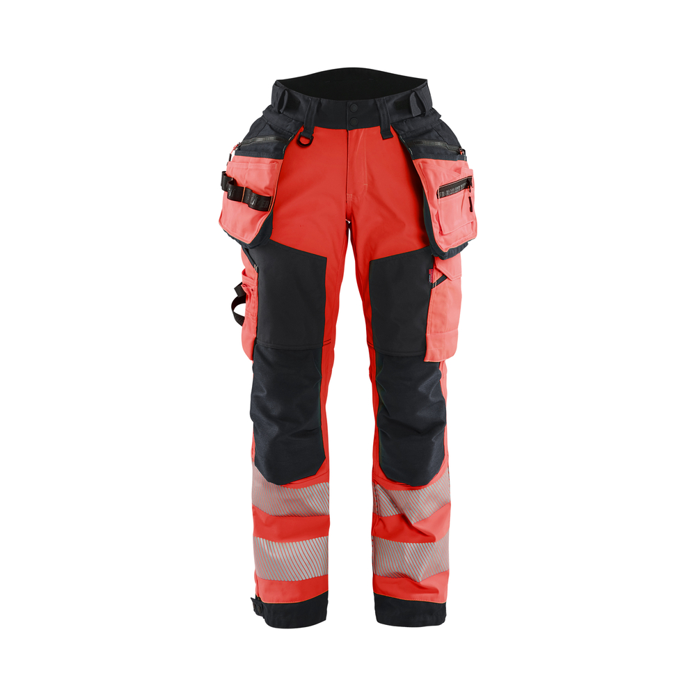 Pantalon Softshell Haute-visibilité Femme 7118 Rouge fluo/Noir Blaklader - 711825135599C