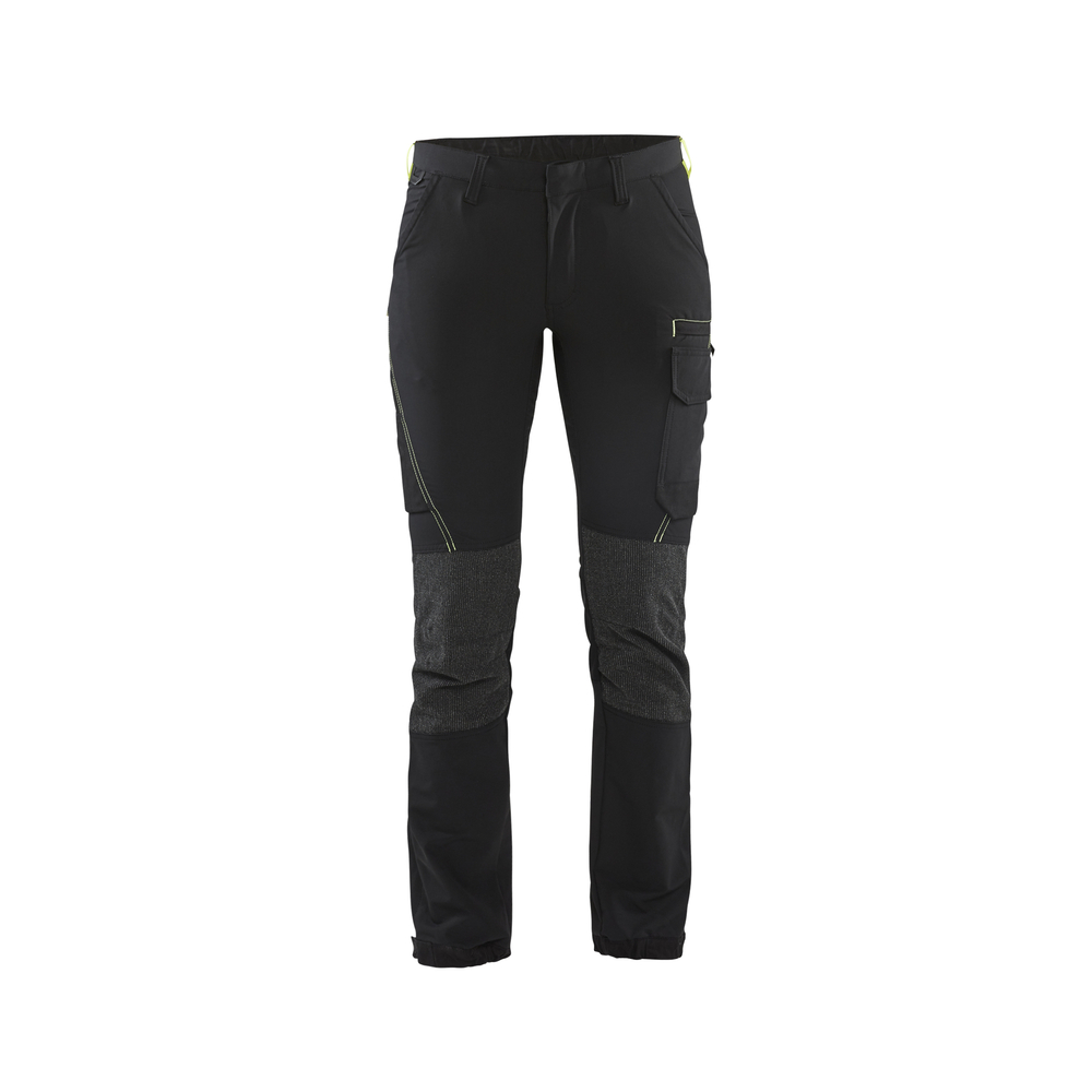 Pantalon maintenance stretch 4D femme 7122 Noir/Jaune fluo Blaklader - 712216459933