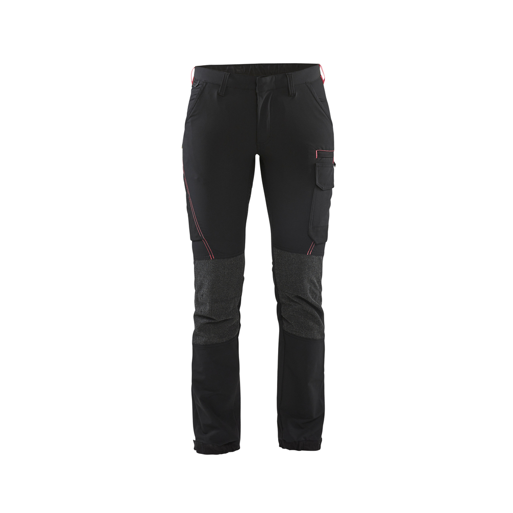 Pantalon maintenance stretch 4D femme 7122 Noir/Rouge Blaklader - 712216459956C