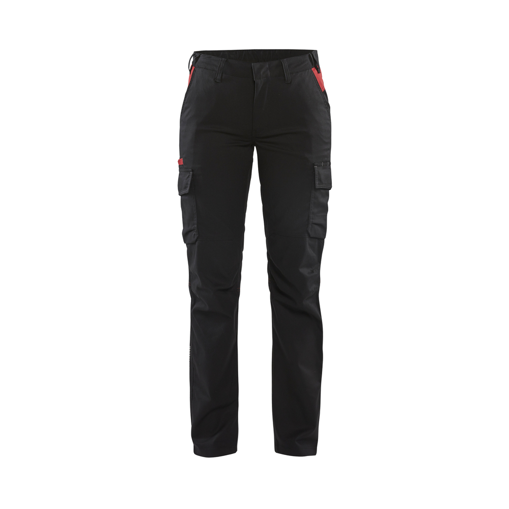 Pantalon industrie stretch 2D Femme 7144 Noir/Rouge Blaklader - 714418329956C