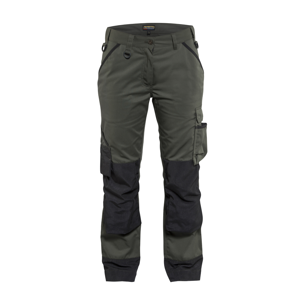 Pantalon paysagiste femme 7154 Vert armée/Noir Blaklader - 715418354699C