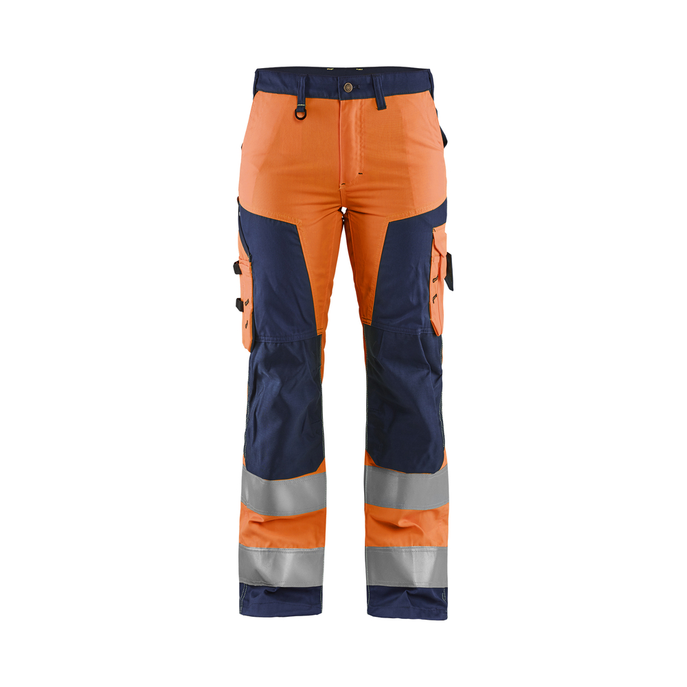 Pantalon artisan haute-visibilité femme 7155 Orange fluo/Marine Blaklader - 715518115389C