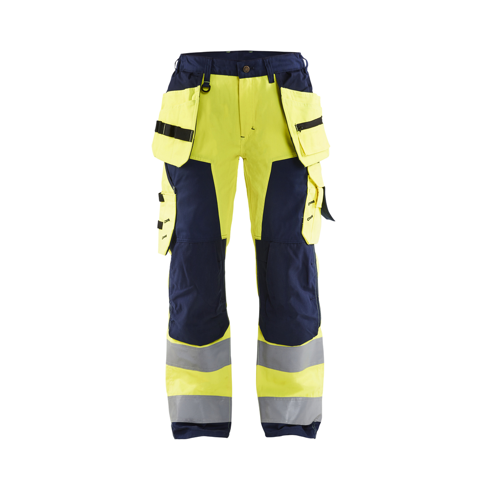 Pantalon artisan haute-visibilité femme 7156 Jaune fluo/Marine Blaklader - 715618113389C