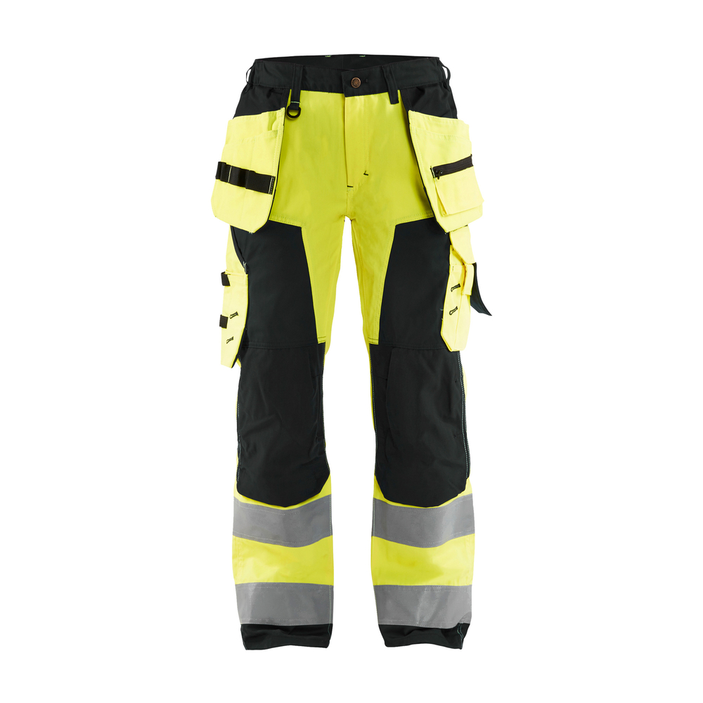 Pantalon artisan haute-visibilité femme 7156 Jaune fluo/Noir Blaklader - 715618113399C