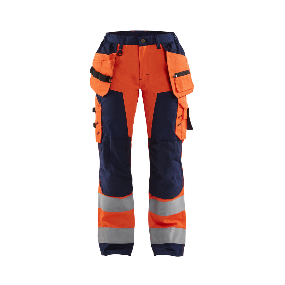 Pantalon artisan haute-visibilité femme 7156 Orange fluo/Marine Blaklader - 715618115389C