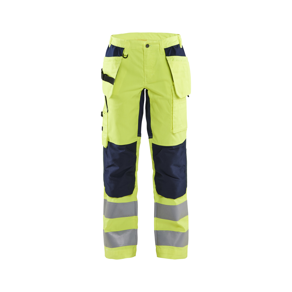 Pantalon +stretch haute-visibilité femme 7163 Jaune fluo/Marine Blaklader - 716318113389C