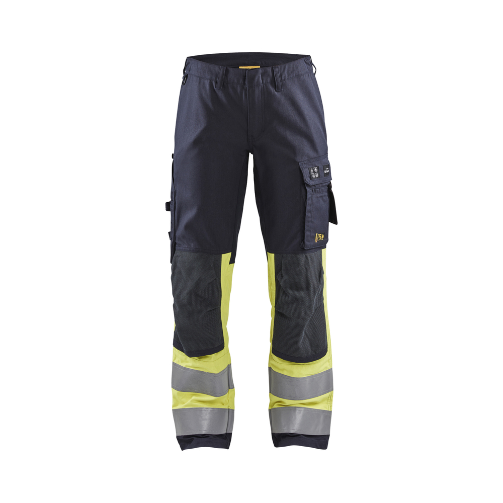 Pantalon multinormes inhérent +stretch femme 7187 Marine/Jaune fluo Blaklader - 718715128933C