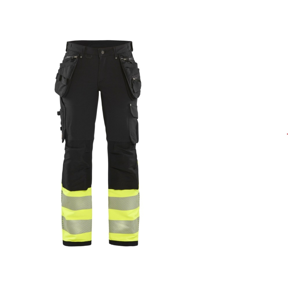 Pantalon stretch 4D haute-visibilité femme 7193 Noir/Jaune fluo Blaklader - 719316429933C