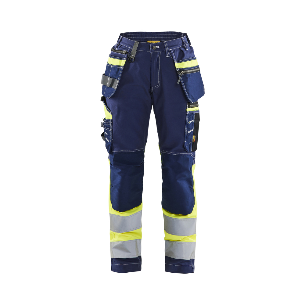 Pantalon haute-visibilité Stretch Femme 7196 Marine/Jaune fluo Blaklader - 719613708833C