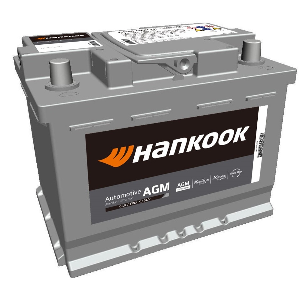 BATTERIE 12V 60Ah 680A 242X174X190 - HANKOOK - AGM 56020