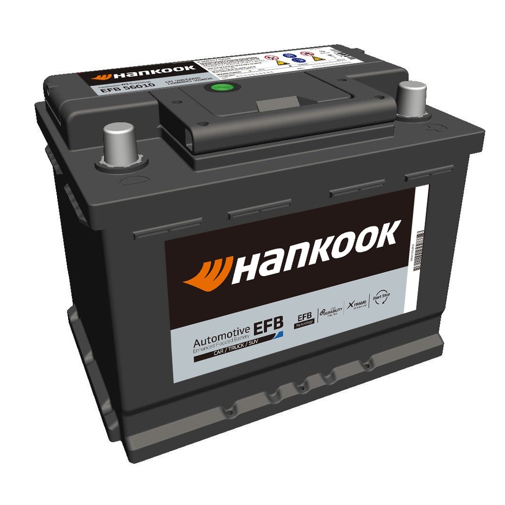 BATTERIE 12V 60Ah 640A 242X174X190 - HANKOOK - EFB 56030