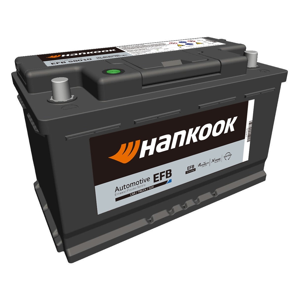 BATTERIE 12V 80Ah 800A 315X174X190 - HANKOOK - EFB 58030