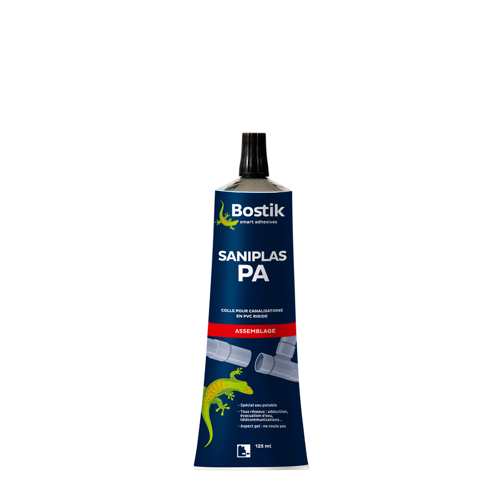 Colle tuyaux pvc SANIPLAS PA - 125ml - Lot de 12 - BOSTIK - 30020400
