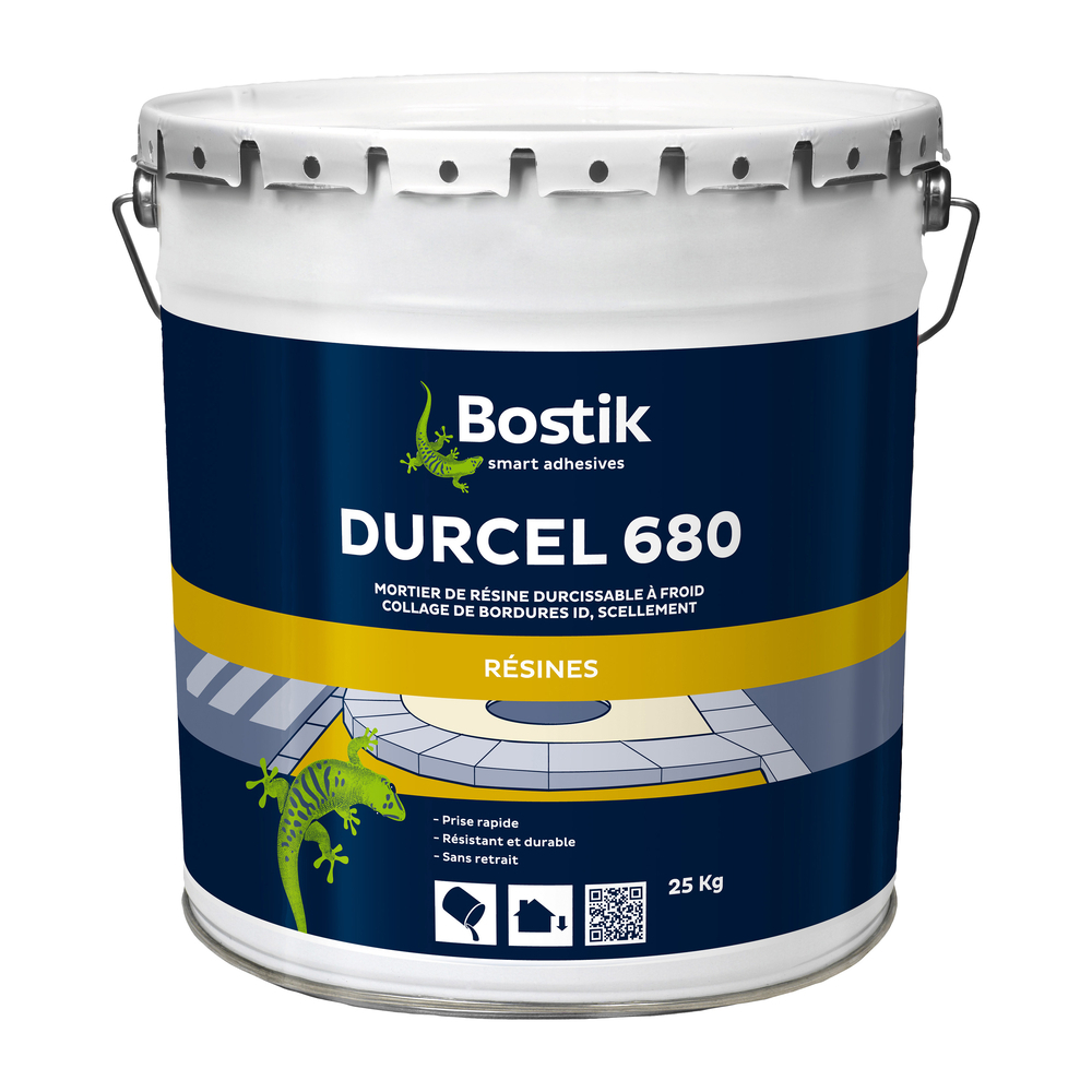Durcel 680 - collage de bordure ID scellement - noir - 25 kg - BOSTIK - 30024010