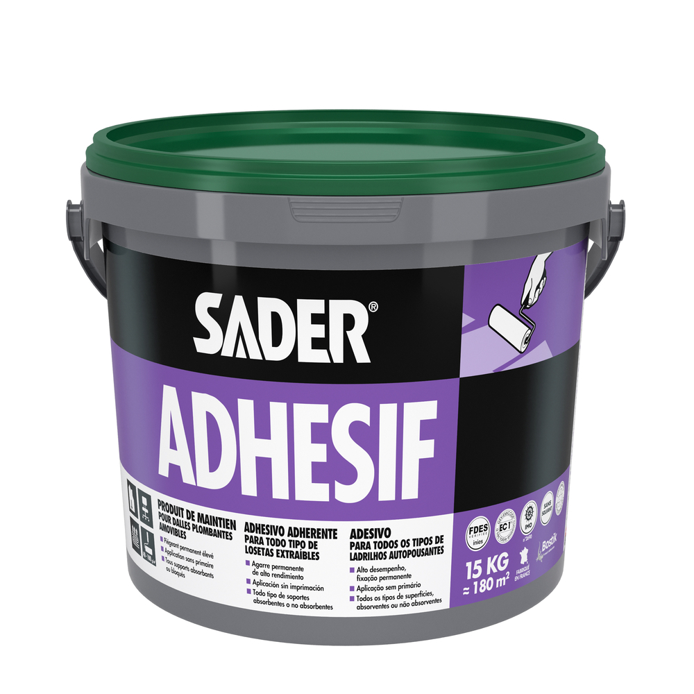 Sader adhésif Produit de maintien - Blanc - 15KG - SADER - 30046724