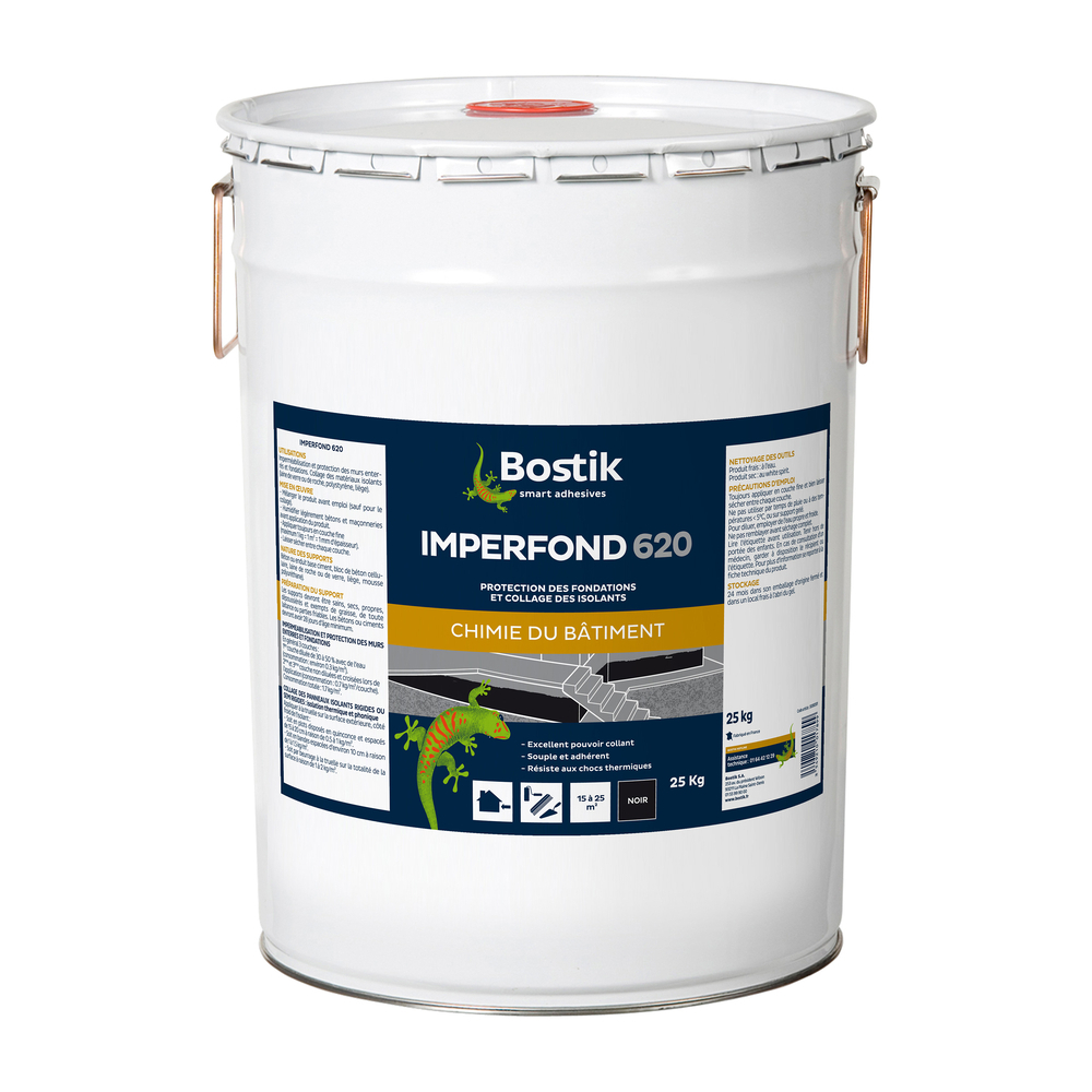 Enduits et vernis de soubassement Imperfond 620 - Noir 25kg - BOSTIK - 30080591
