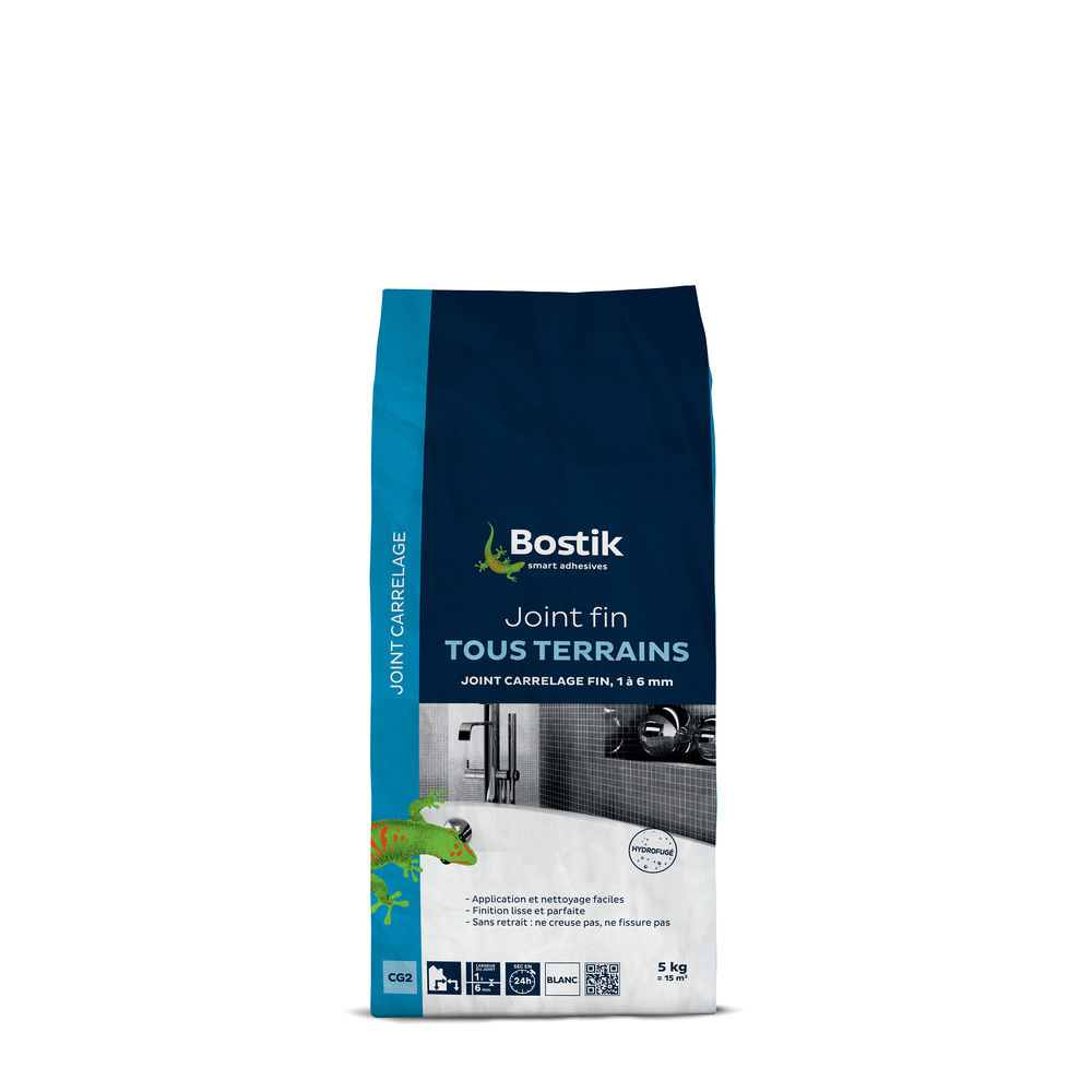 Joint Fin Tous terrains Joint carrelage - Blanc 5kg - Lot de 4 - BOSTIK - 30121641