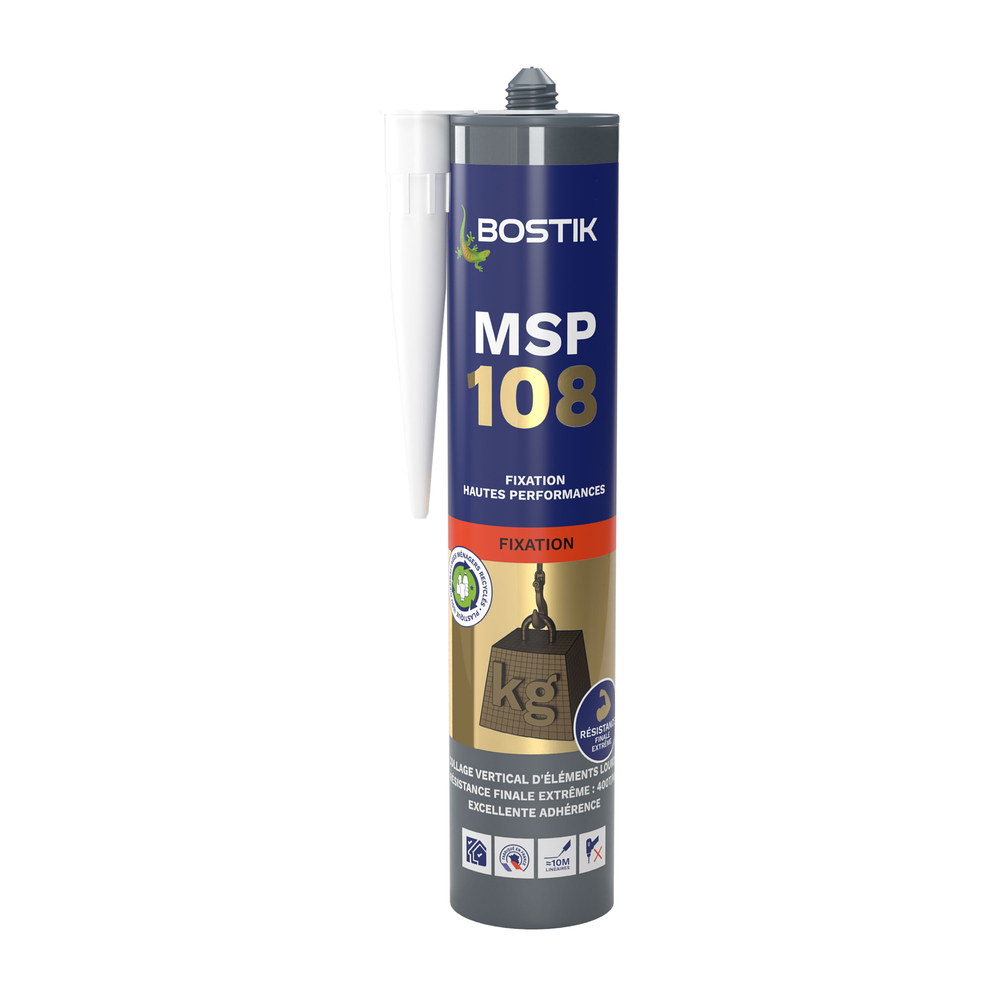 Mastic fixation multi-matériaux MSP 108 Blanc 290 ml - Lot de 12 - BOSTIK - 30133127
