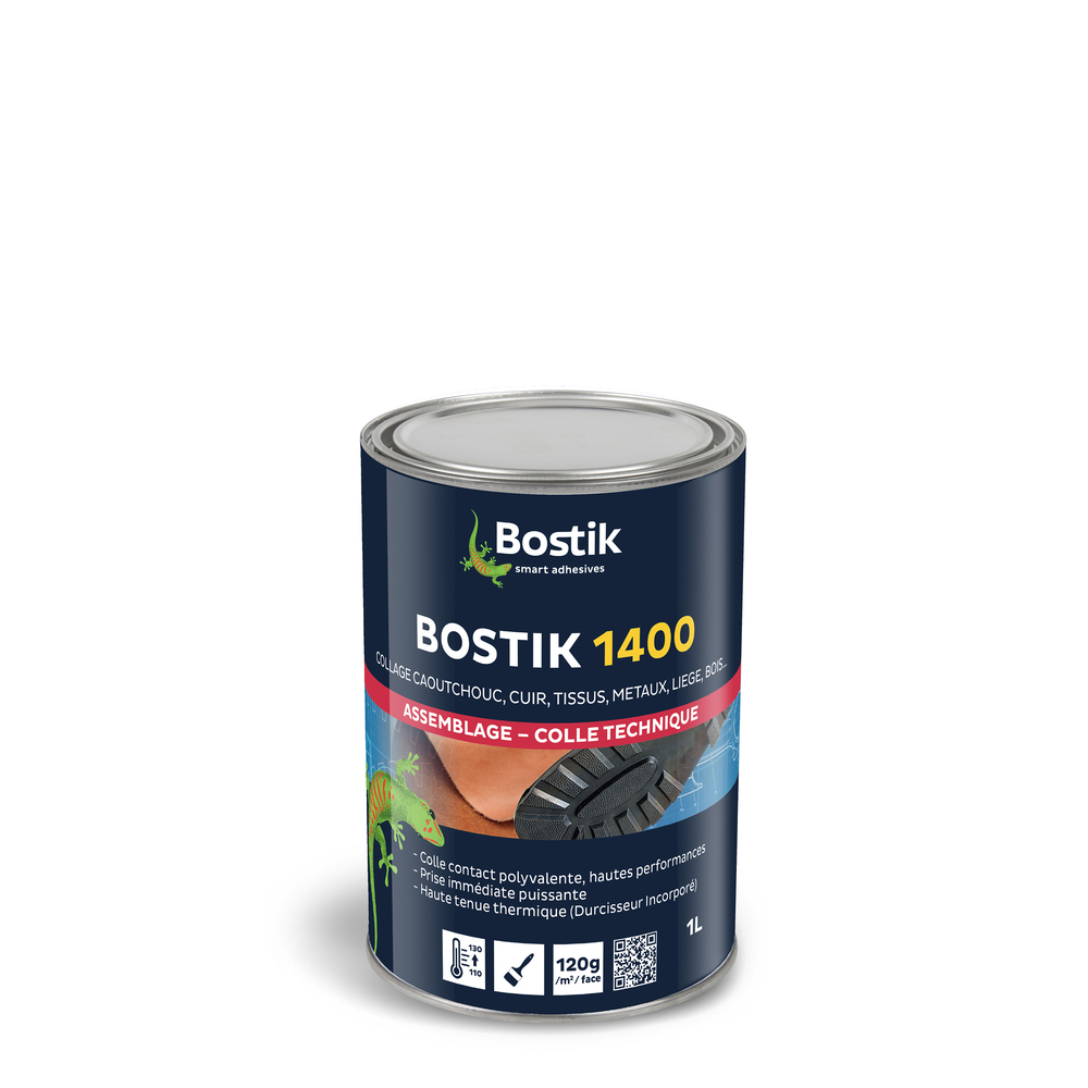 Colle néoprène liquide 1400 - Tansparente 1L - Lot de 6 - BOSTIK - 30502932