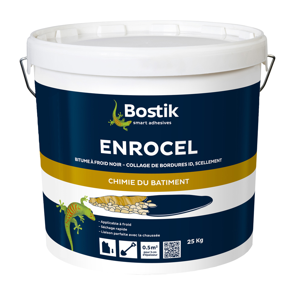 Revêtement de béton Enrocel - réparateur routier - Noir 25kg - BOSTIK - 30508560