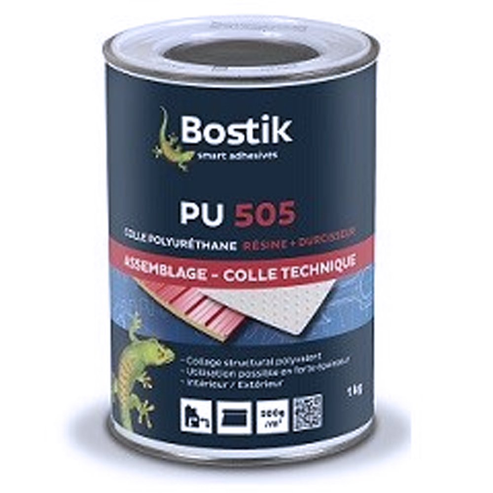 Colle bi composants PU 505 - 1KG - Lot de 6 - BOSTIK - 30511730