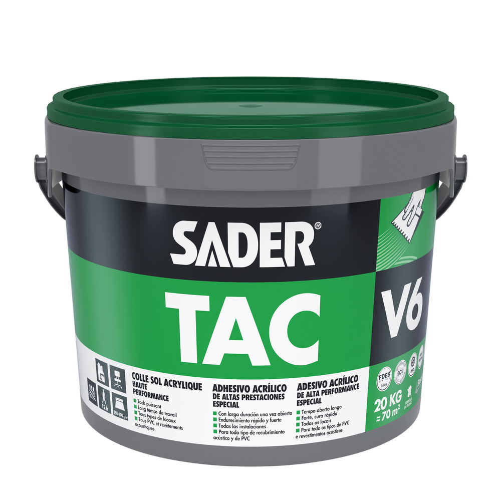 Colle acrylique haute performance SADERTAC V6 - 20KG - SADER - 30600274