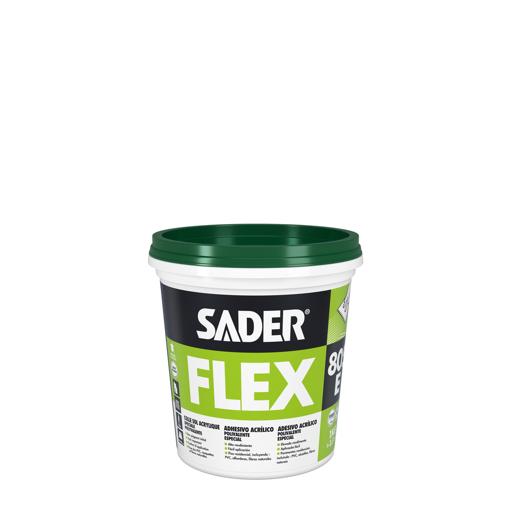 Colle acrylique spécial chantier Saderflex 805E - 1KG - Lot de 12 - SADER - 30600282