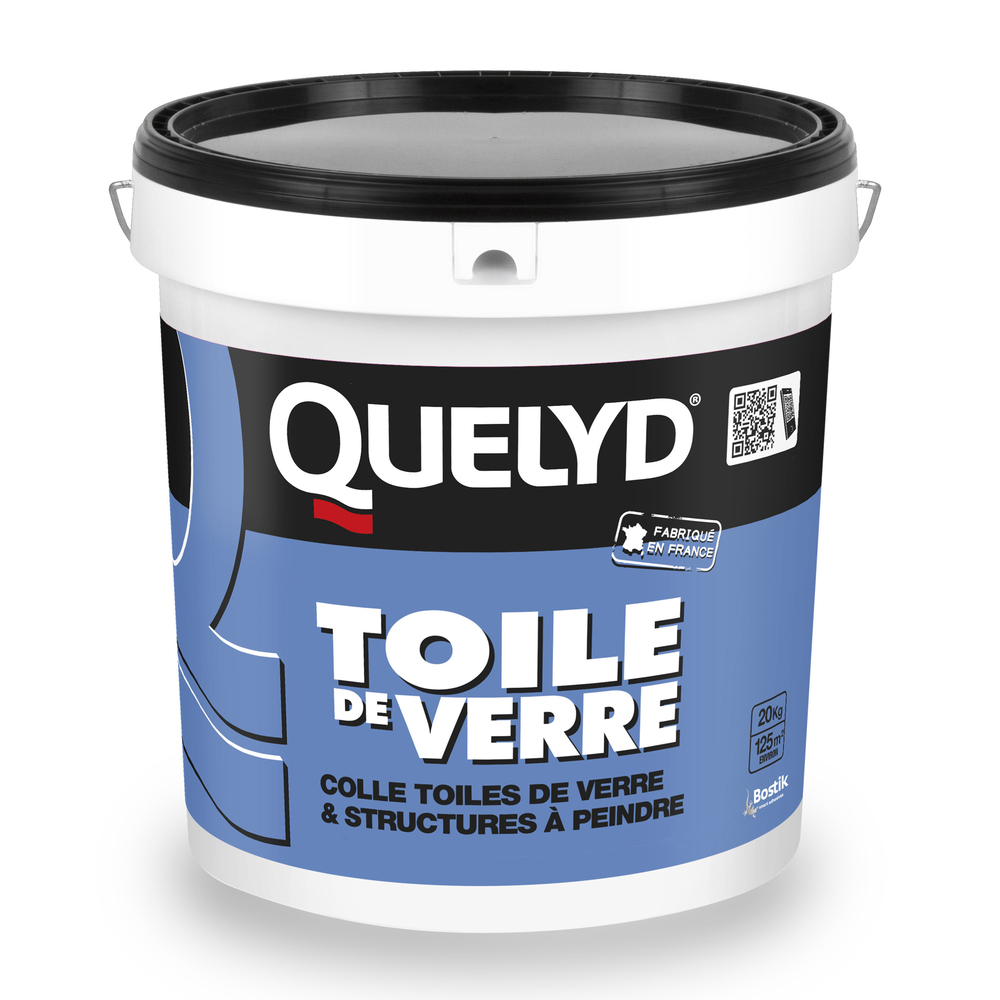 Colle vinylique Spécial toile de verre - Blanc - 20kg - QUELYD - 30602592
