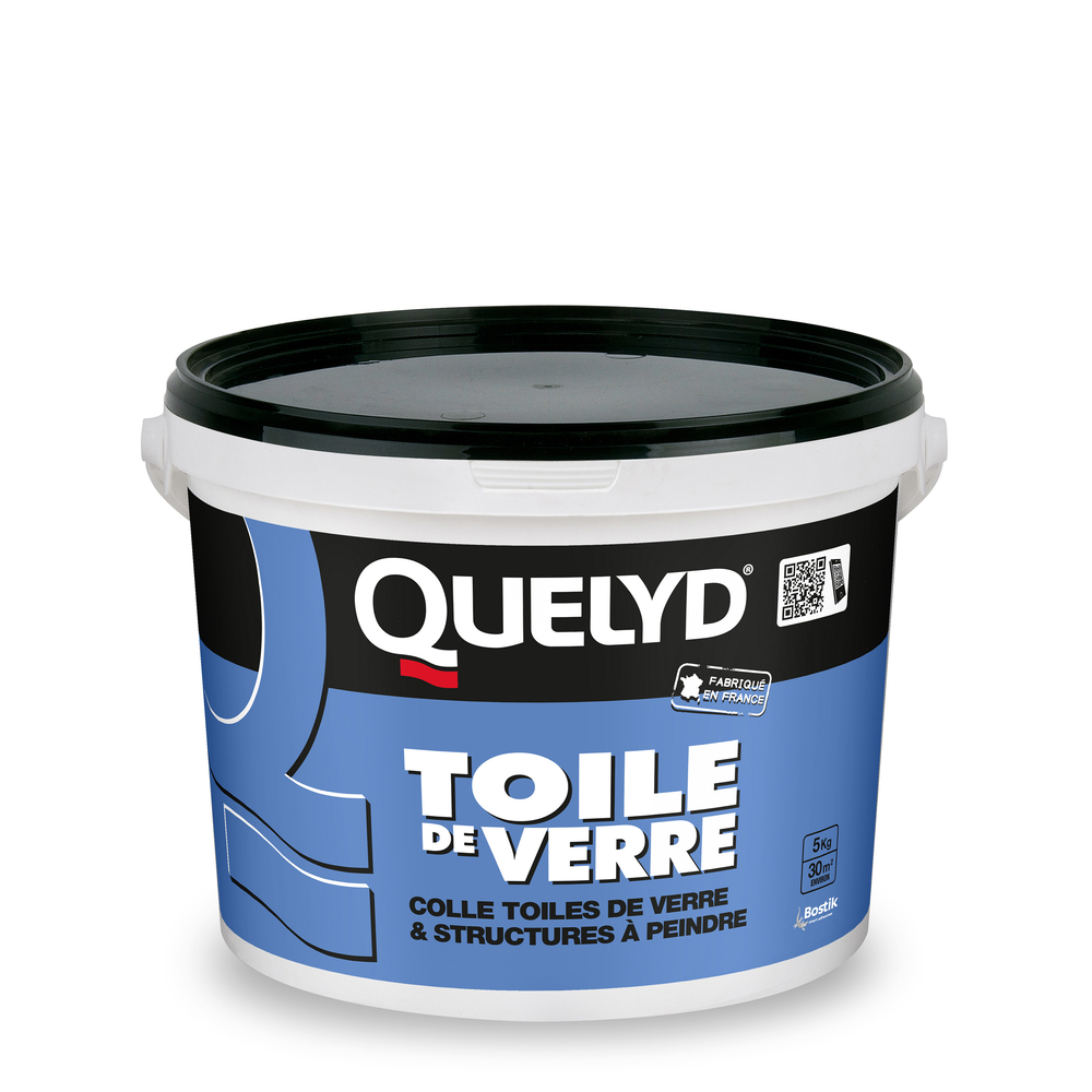 Colle vinylique Spécial toile de verre - Blanc - 5kg - QUELYD - 30602606