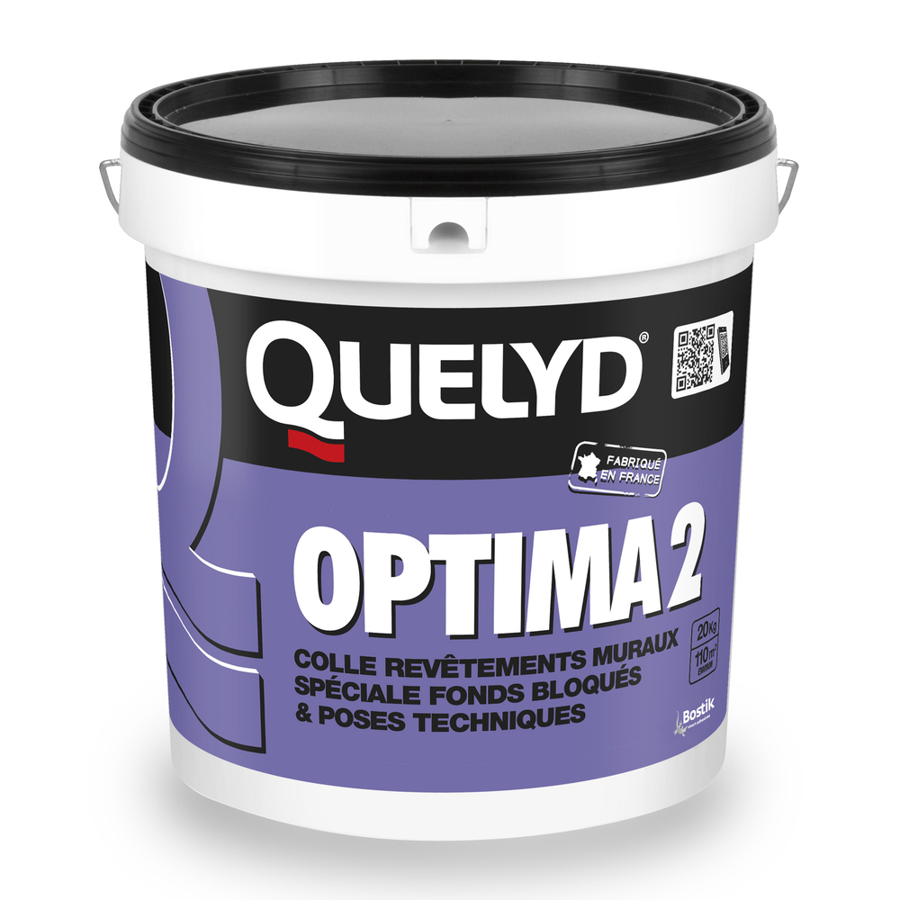Colle pour revêtements muraux Optima 2 - 20KG - QUELYD - 30602607