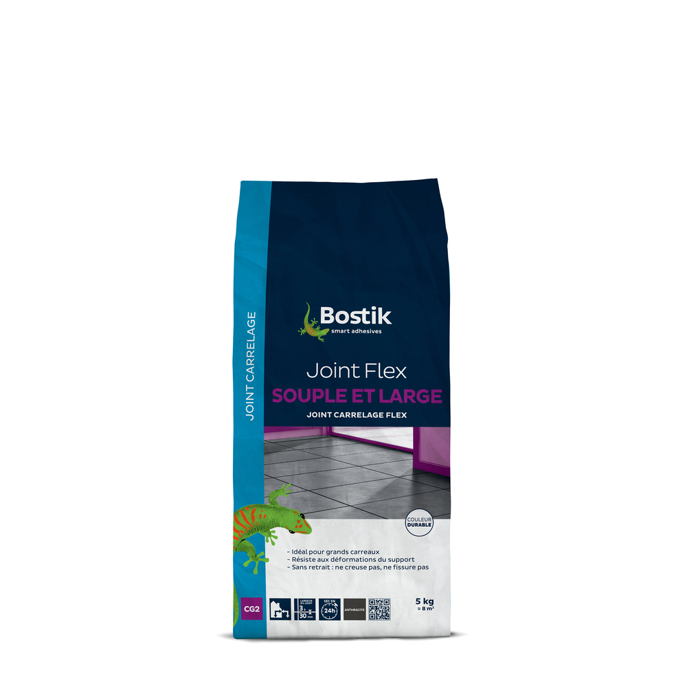 Joint Flex Souple et large Anthracite 5kg - Lot de 4 - BOSTIK - 30604155