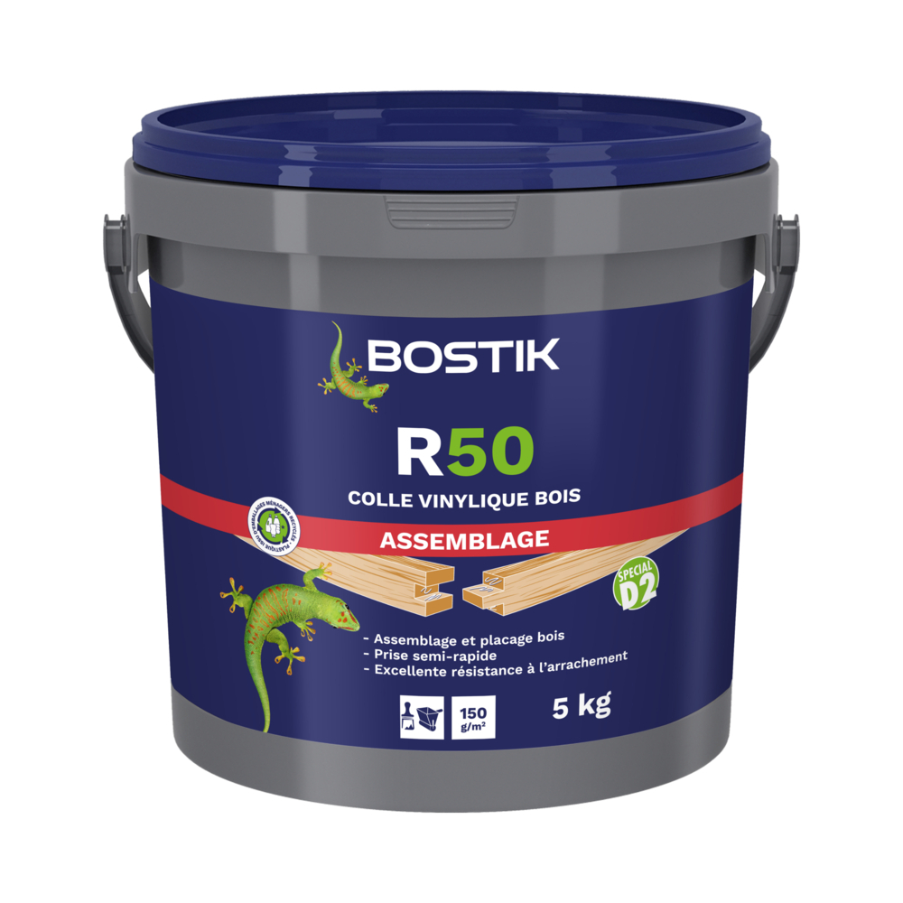 Colle vinylique bois R50 Blanc 5 kg - BOSTIK - 30604644