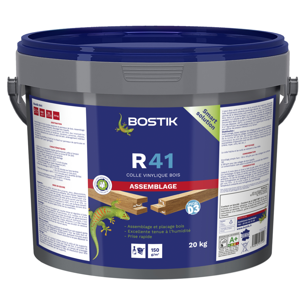 Colle vinylique bois R41 - Blanc 20KG - BOSTIK - 30604647