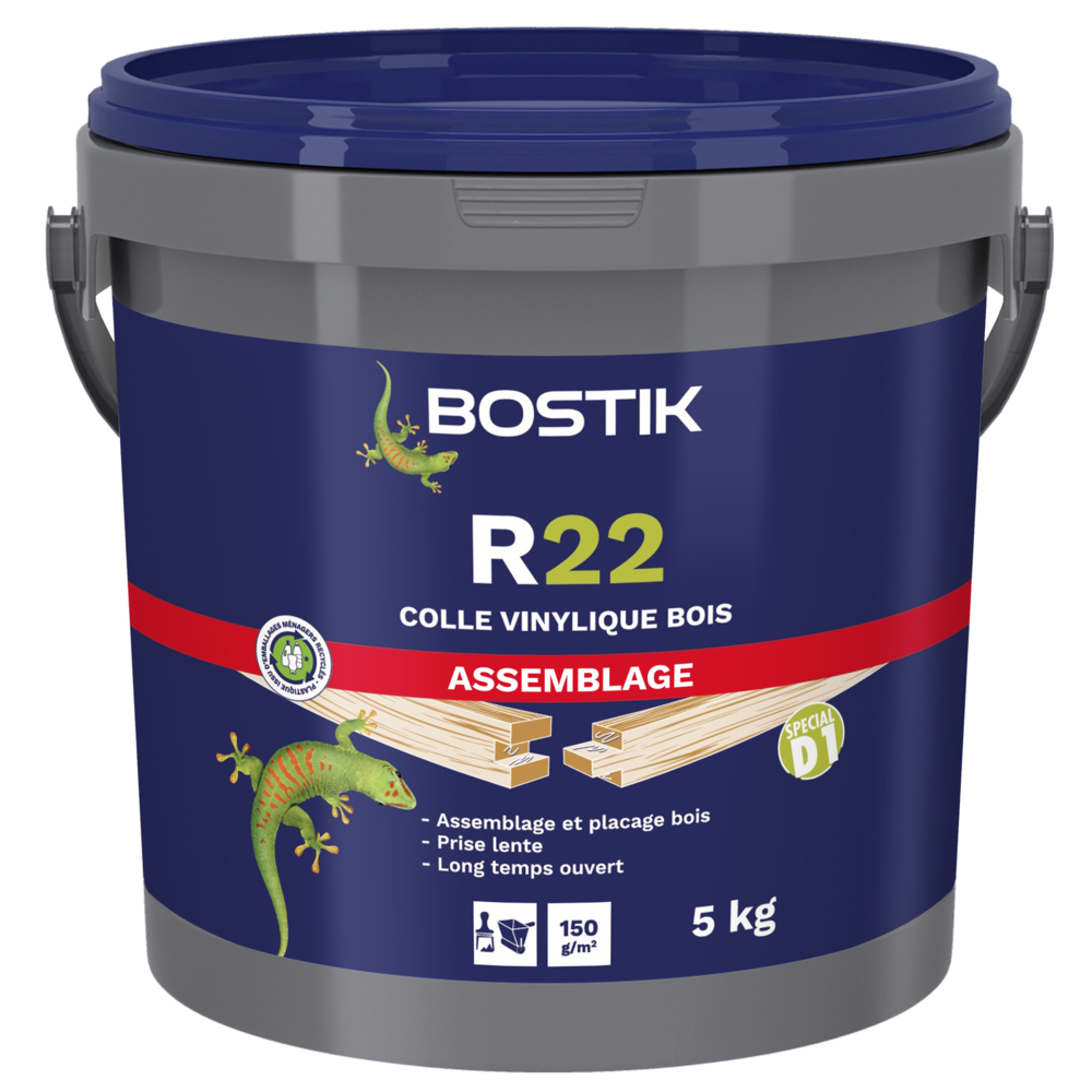 Colle bois R22 Blanc - 5kg - BOSTIK - 30604649