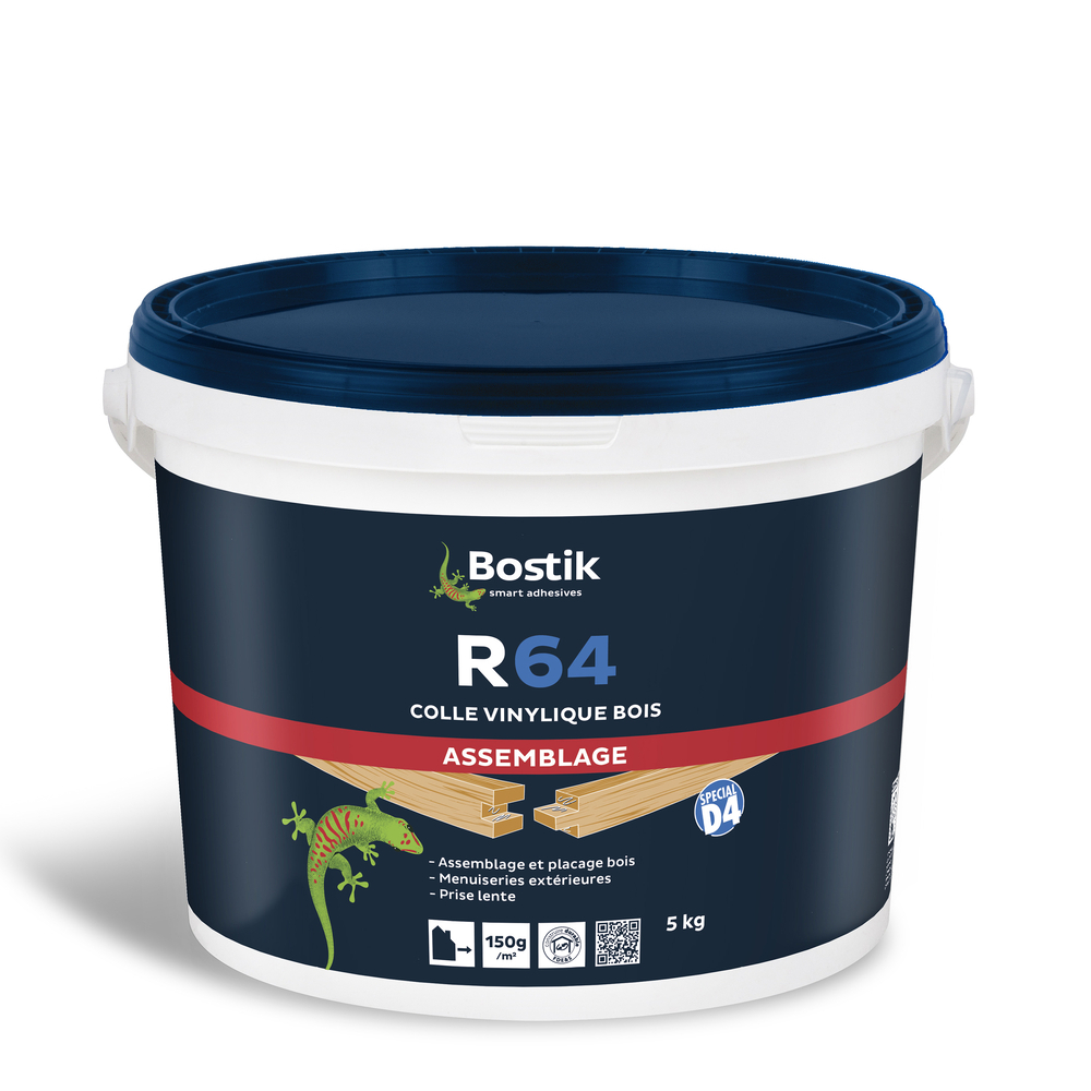 Colle vinylique bois R64 - Blanc - 5KG - BOSTIK - 30604658
