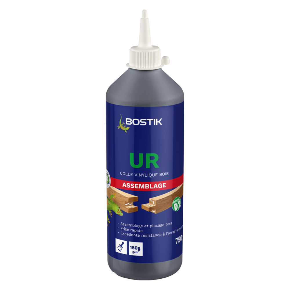Colle vinylique bois UR - Blanc - 750G - Lot de 12 - BOSTIK - 30604661