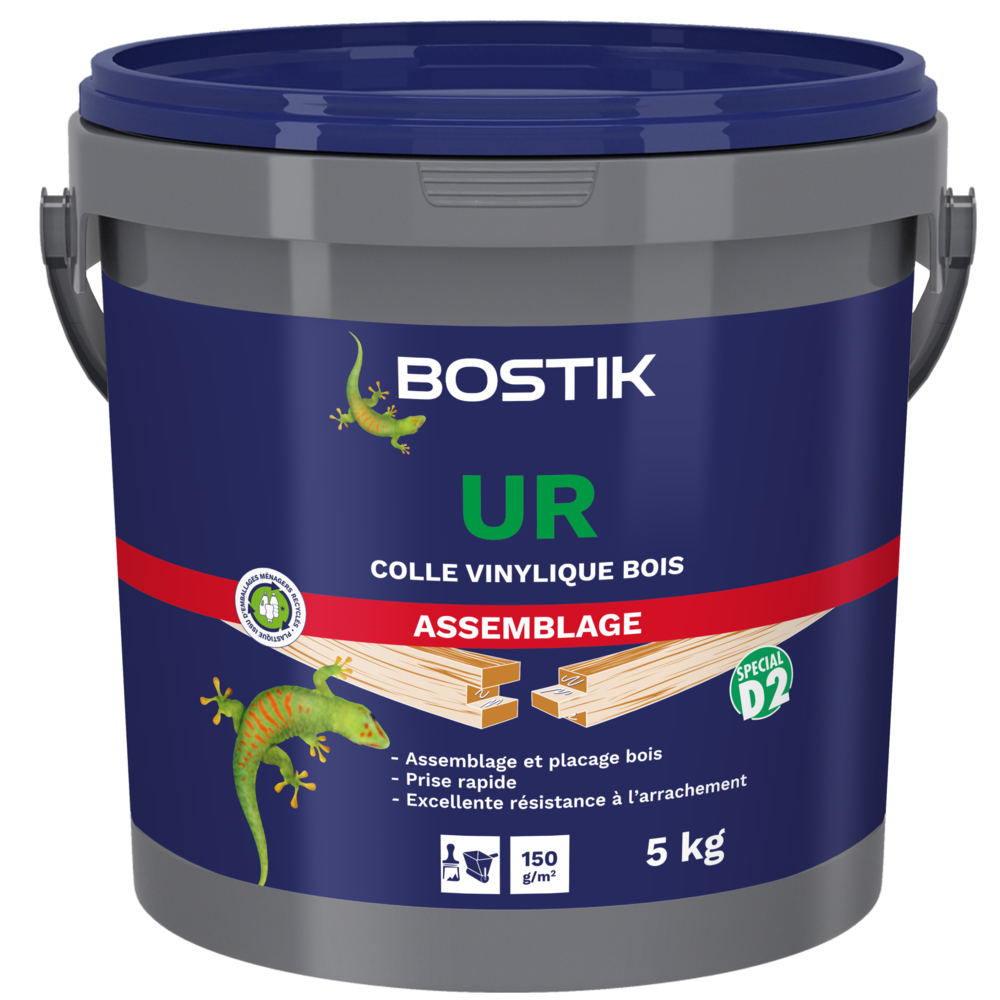 Colle vinylique bois UR - Blanc 5KG - BOSTIK - 30604662