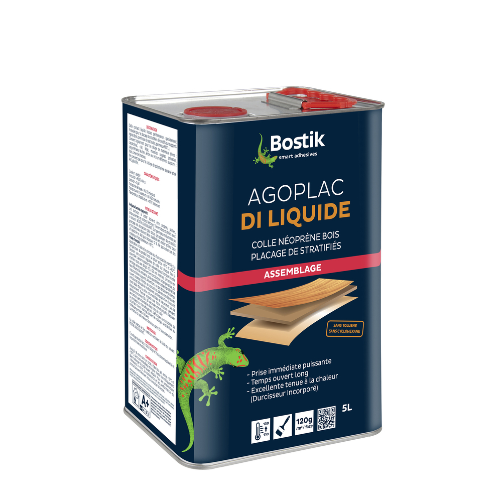 Colle néprène liquide - AGOPLAC DI LIQUIDE - Ambré - 5L - BOSTIK - 30604779