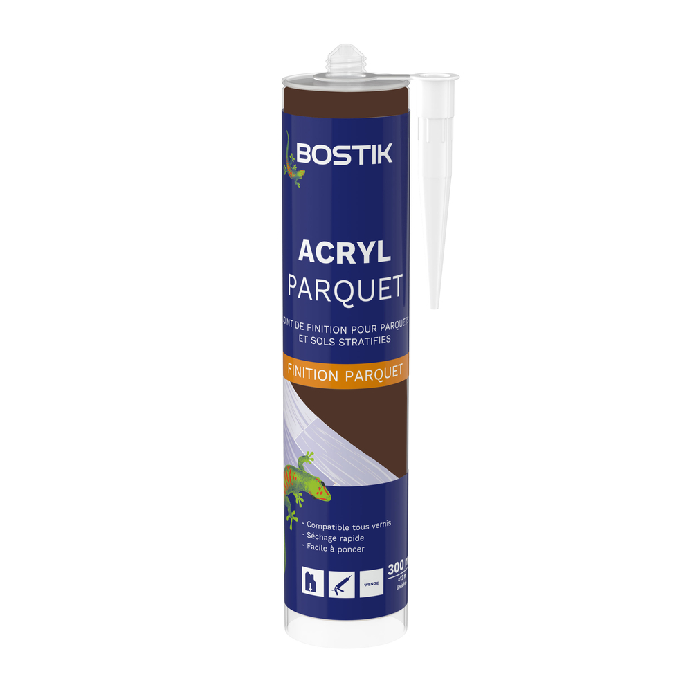 Mastic acrylique de jointement ACRYL PARQUET - wenge 300ML - Lot de 12 - BOSTIK - 30605135