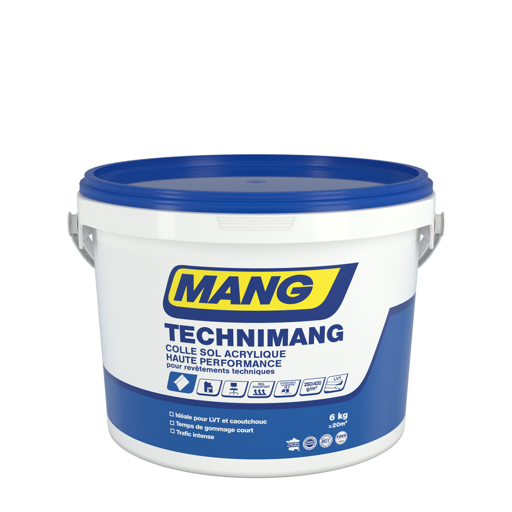 Colle revêtement de sols TECHNIMANG - ivoire 6kg - MANG - 30606593