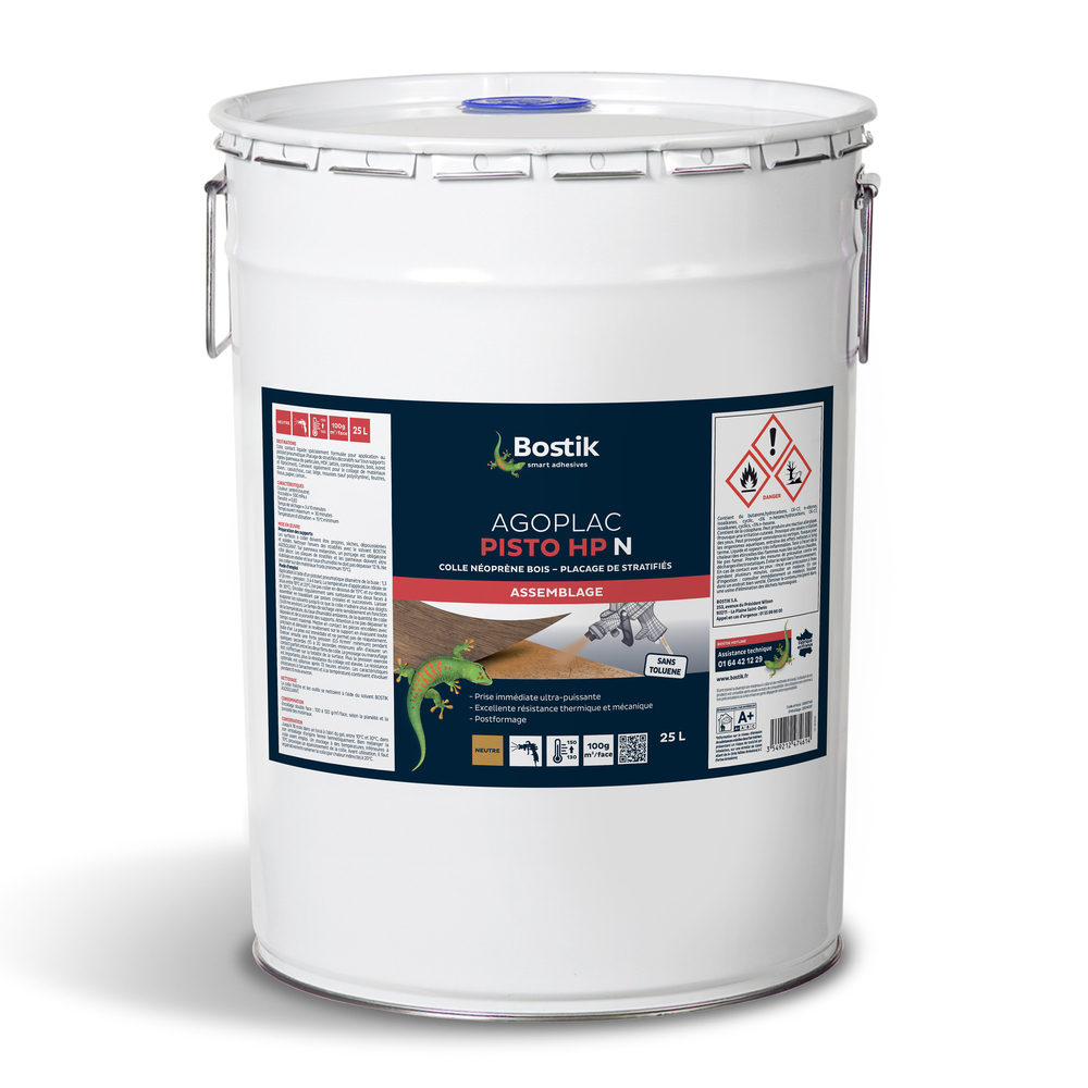 Colle néoprène pistolable AGOPLAC PISTO HP - neutre - 25L - BOSTIK - 30607148