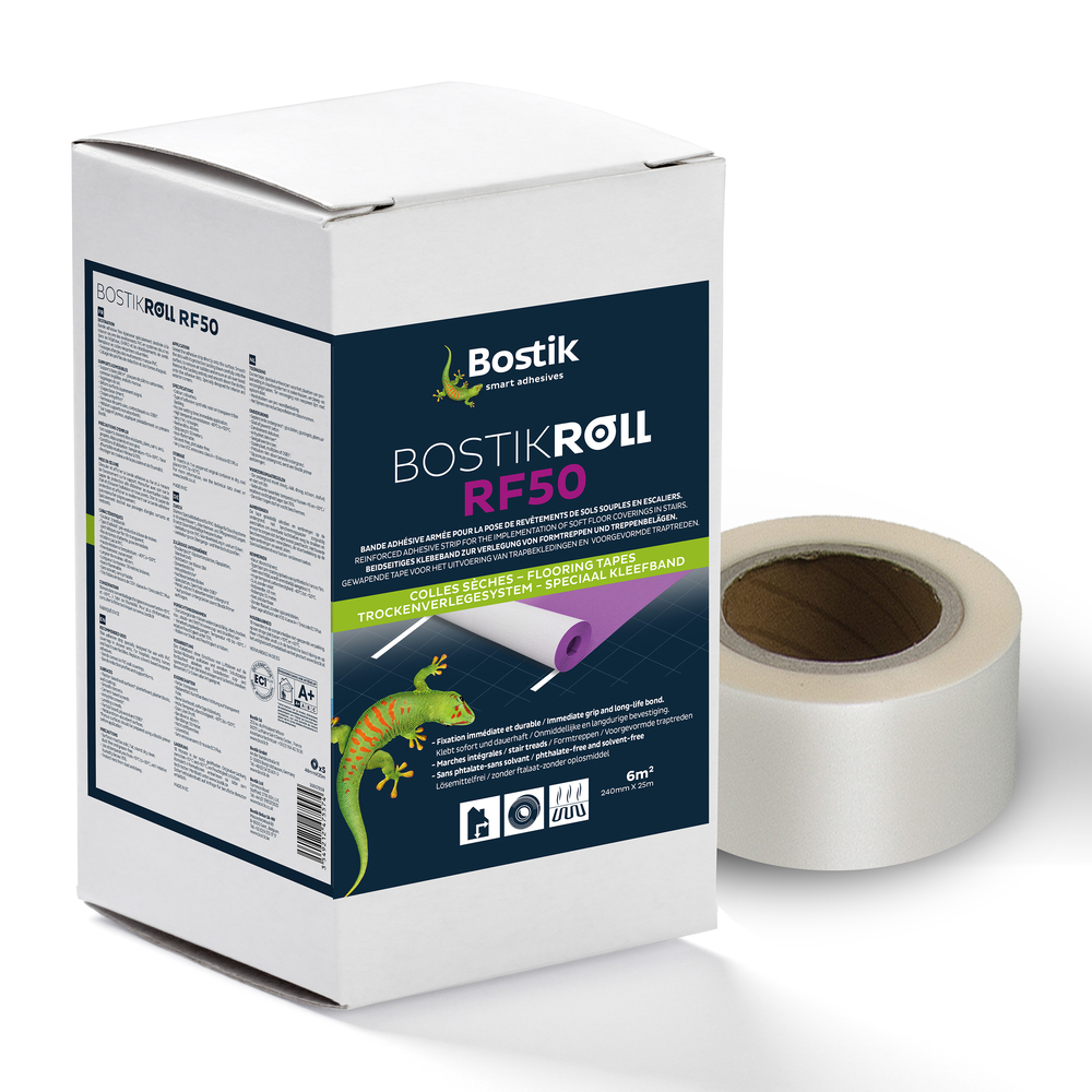 Bande adhésive colle contact ROLL RF50 - 48mm x 25m - Lot de 6 - BOSTIK - 30607860