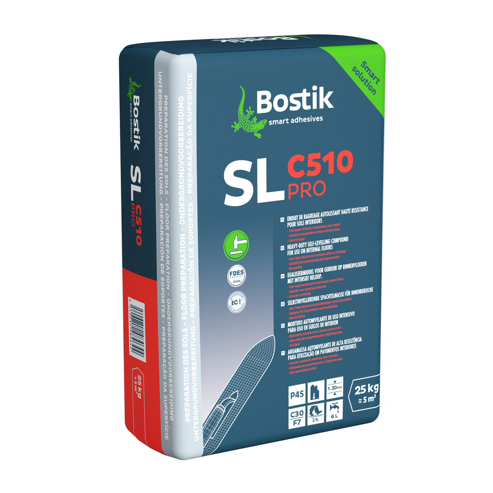 Enduit de sol très hautes résistances SL C510 Pro Gris - 25kg - BOSTIK - 30615449