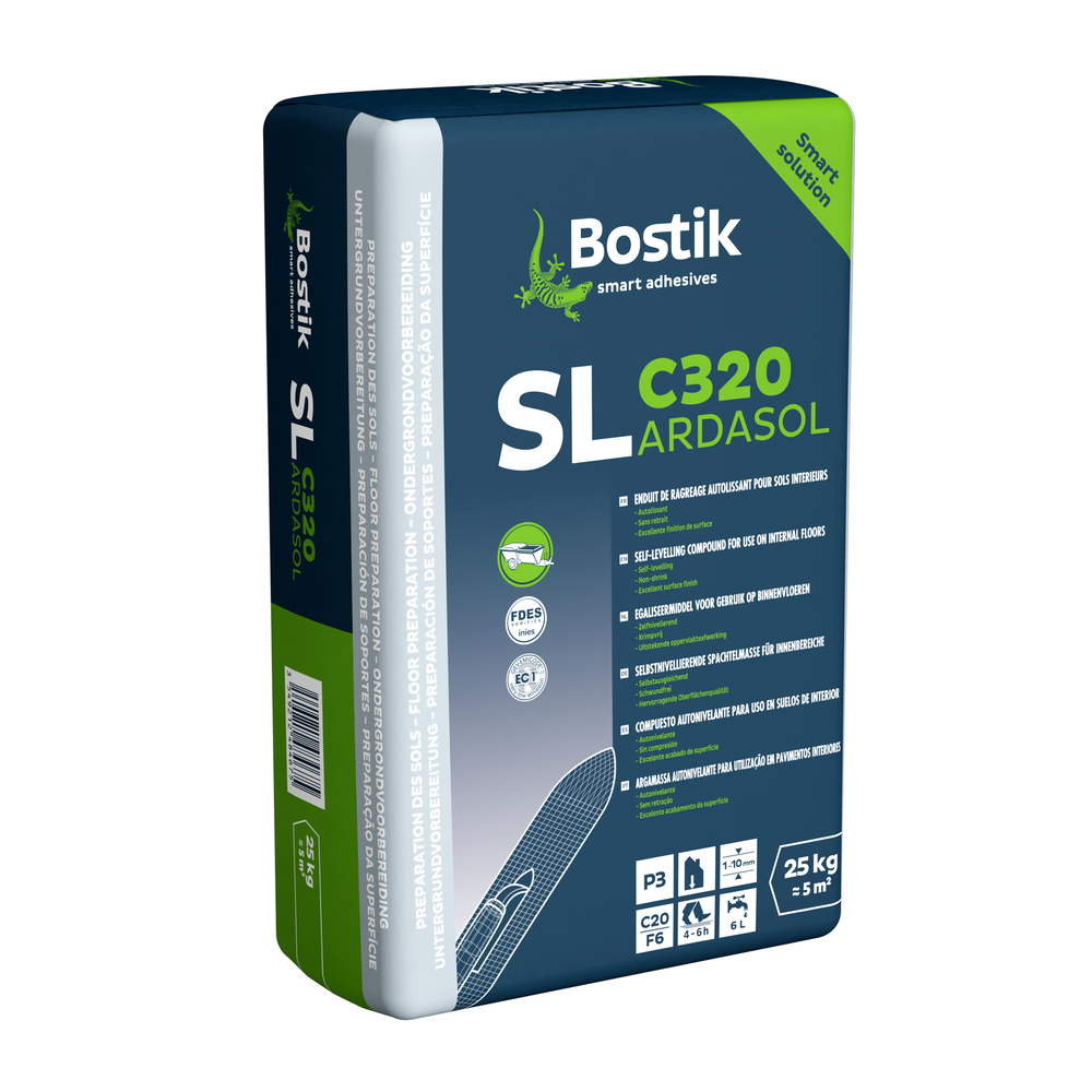 Enduit de sol autolissant SL C320 Ardasol - Rouge - 25kg - BOSTIK - 30615456