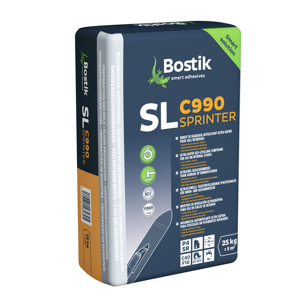 Enduit de ragréage autolissant SL C990 Sprinter - Poudre 25kg - BOSTIK - 30615459