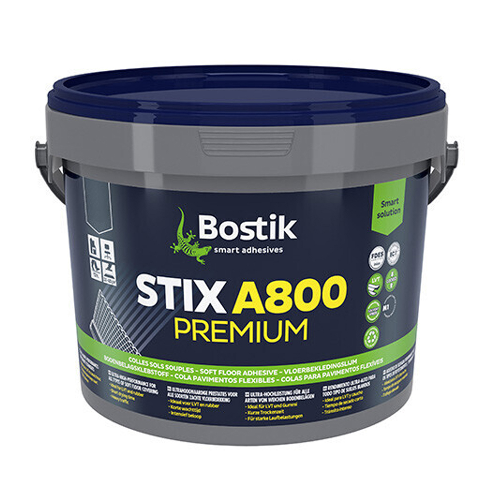 Colle pour revêtements de sols souples Stix A800 Premium - Ivoire - 12kg - BOSTIK - 30616798