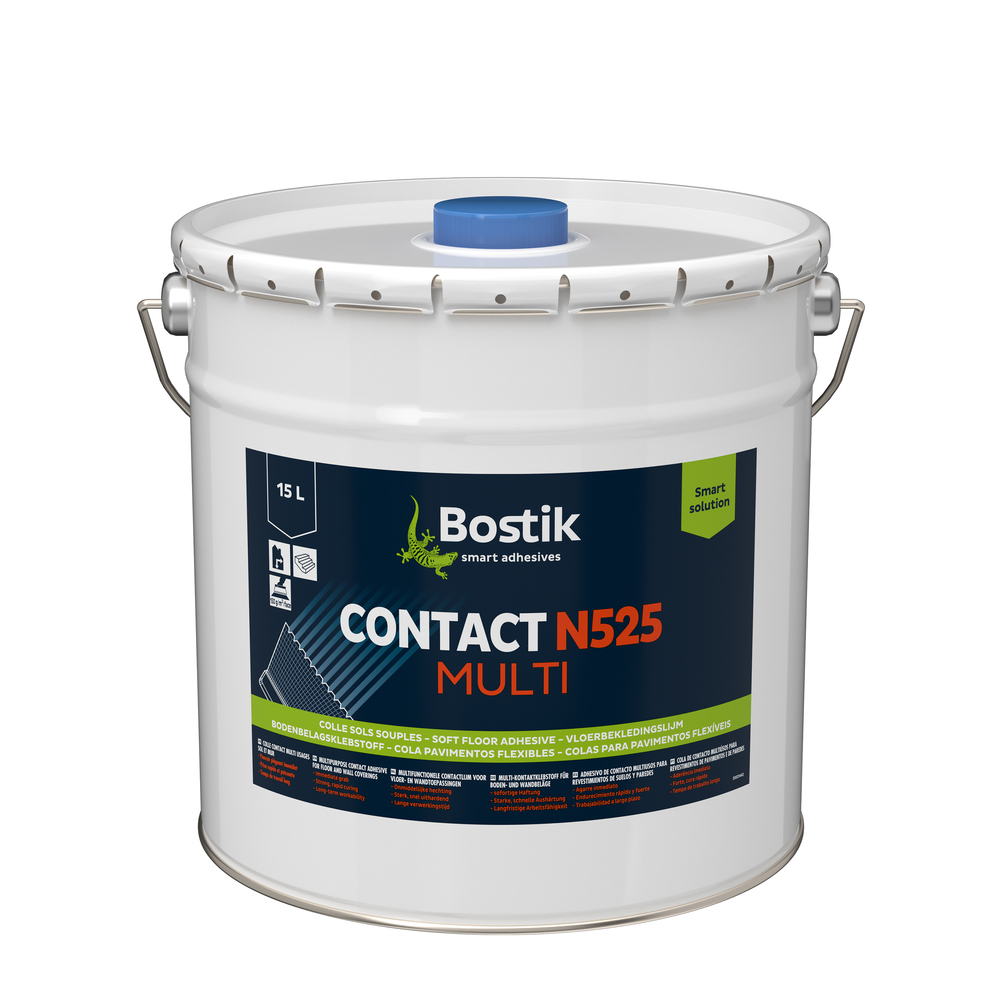 Colle contact multi-usages Contact N525 multi - Ambrée - Seau 15L - BOSTIK - 30617553