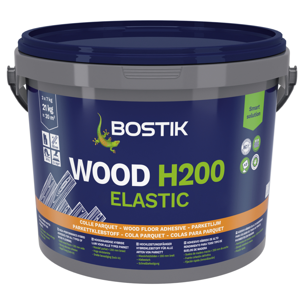Colle MS polymere tous parquets Wood H200 elastic - Brun clair 7kg - BOSTIK - 30618234