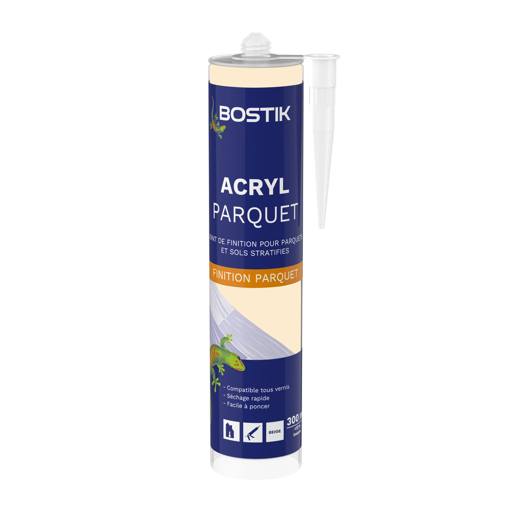 Mastic d’étanchéité de jointement Acryl parquet Beige - 300ml - Lot de 12 - BOSTIK - 30618780